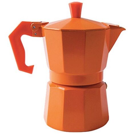 Excelsa Caffettiera Color 1 Tazza, Alluminio, Arancio, Fino a 2 Tazze