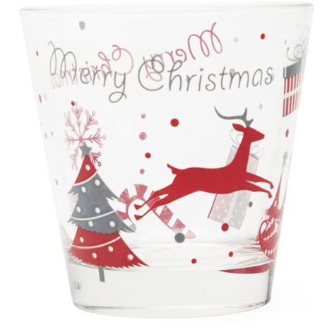 Excelsa Christmas Set 6 Bicchieri Acqua, Vetro