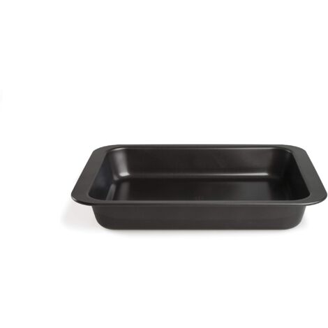 Excelsa Classic Baked Teglia Lasagnera 22 x 28 cm, Acciaio, Nero