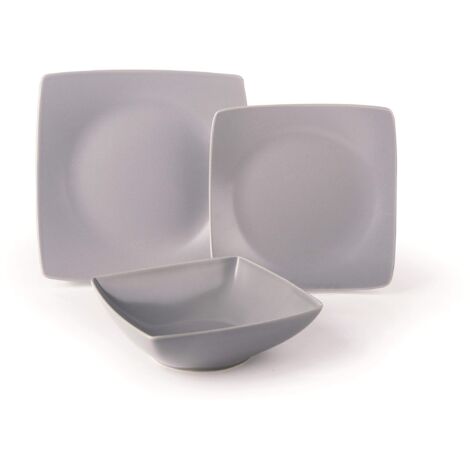 Excelsa Eclipse Servizio di Piatti 18 Pezzi, Ceramica, Grigio