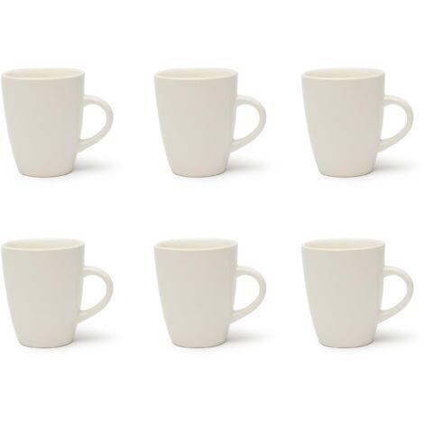 Excelsa Fashion White Set 6 Mug Bianche, Ceramica, Capacità 400 Ml.
