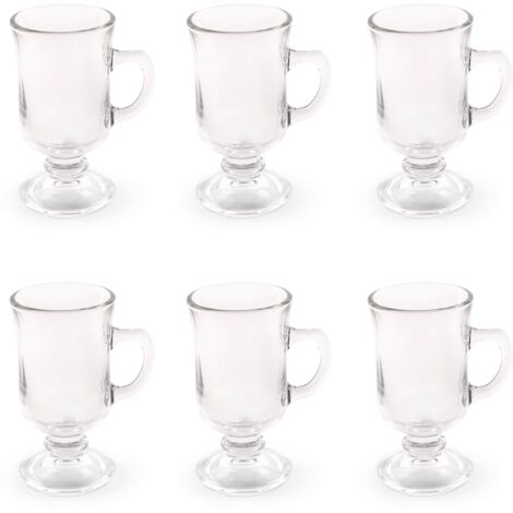 Excelsa Iris Set 6 Mug Irish Coffee, Vetro, Capacità 120 Ml.