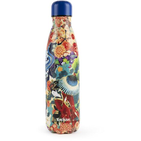 Excelsa Kimono Bottiglia Termica, 50 Cl., Multicolor, Acciao INOX