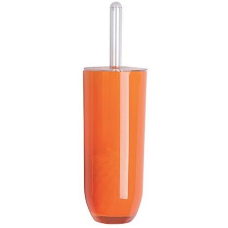 Excelsa Linea Bagno Portascopino WC, Plastica, Arancio, 10.5 x 10.5 x 35 cm