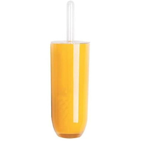 Excelsa Linea Bagno Portascopino WC, Plastica, Giallo, 10.5 x 10.5 x 35 cm