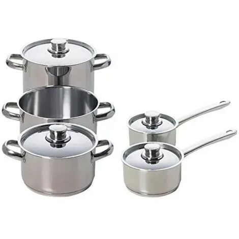 Excelsa Mediterranea Batteria 9 Pezzi Acciaio Inox Induzione