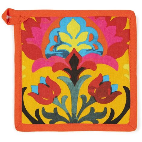 Excelsa New Delhi Presina da Cucina, Cm. 20 x 20, Fodera 100% Cotone, Imbottitura in Poliestere