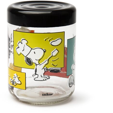 Excelsa Peanuts Be Barattolo con Coperchio, 800 Ml., Vetro