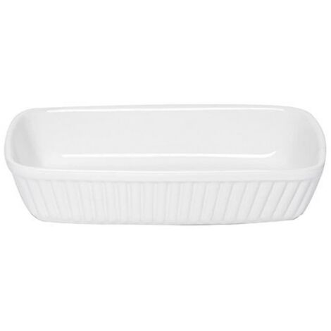 Excelsa Pirofila Rettangolare Perfetta per infornare Ogni Tipo di pietanza, Ceramica, Bianco, 25 X 15