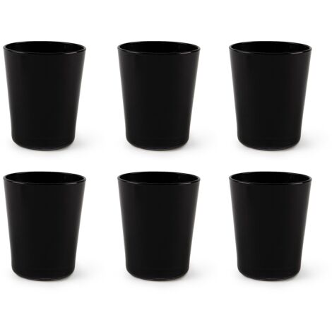 Excelsa Portofino Set 6 Bicchieri, Nero, 30 Cl., Vetro Soffiato