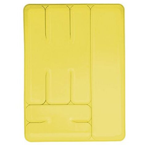 Excelsa Rainbow Portaposate 6 Scomparti, Polipropilene, Giallo, 33 x 25