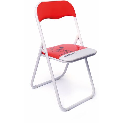 Excelsa Sedia Snoopy in Metallo, Rossa, 5 x 43 x 93 cm