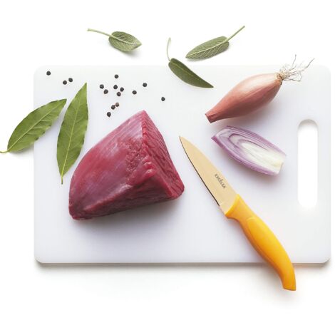 Excelsa Slice Tagliere in Plastica Bianco, Dimensioni: 20 x 30 cm