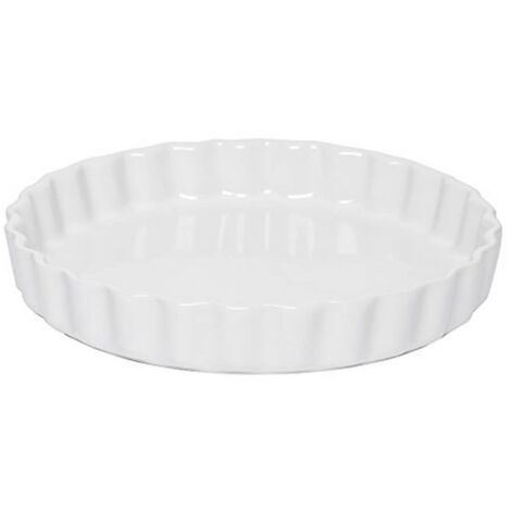 Excelsa Stampo Pirofila Rettangolare Perfetta per infornare crostate di Ogni Tipo, Ceramica, Bianco