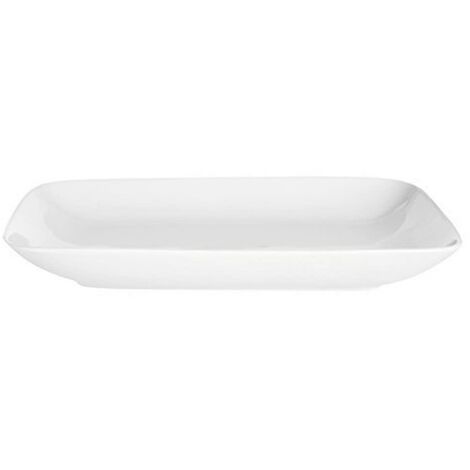 Excelsa Vassoio Stondato Home, 33 X 21.8 X 4.5 cm, Bianco