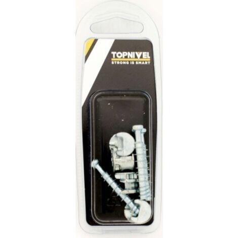 Excentrica Mueble Ø15Mm Zamak Niquel Con Perno Nivel 4 Pz