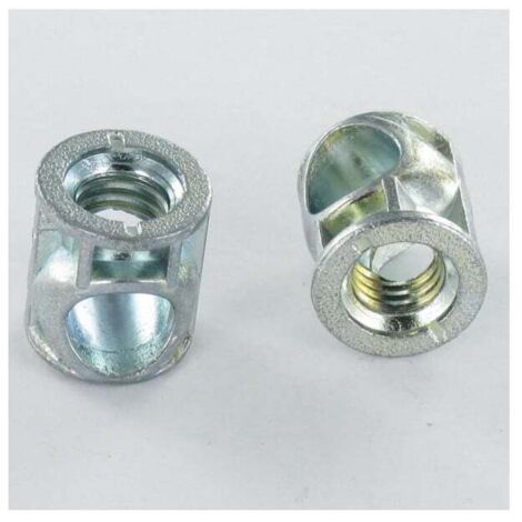 Vis Express – Rivet excentrique en zamak 14x14 M8 – 1 pièce – Pour fixation dans des matériaux durs – Résistance à la corrosion