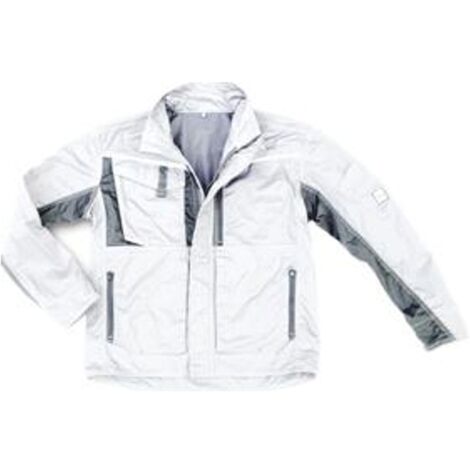 Excess Arbeitsjacke Champ, Gr. 2XL, weiß/grau