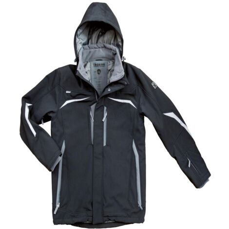 Excess Soft-Shell Winterjacke, Gr. 3XL, Allrounder, bla/gr