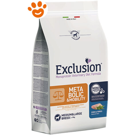 Exclusion Cane Diet Metabolic e Mobility 12 kg Maiale e Fibre
