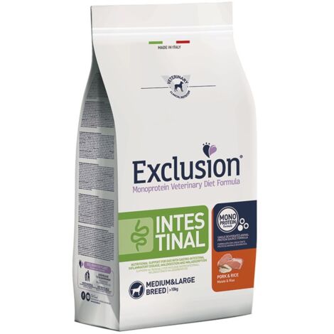 Exclusion Cane Intestinal Medium e Large Breed 2 kg Maiale e Riso