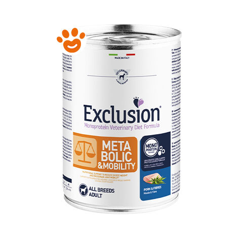 Exclusion Cane Metabolic e Mobility All breeds 400gr Maiale e Fibre