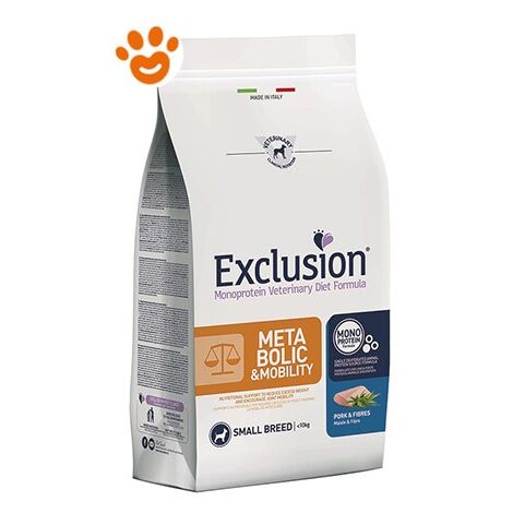 Exclusion Cane Metabolic e Mobility Small Breed 2 kg Maiale e Fibre