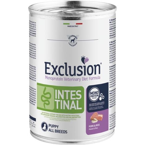 Exclusion Cane Puppy Intestinal All Breeds 400gr Maiale e Riso