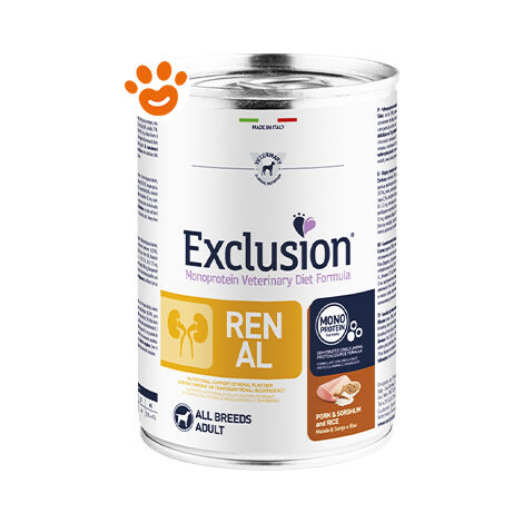 Exclusion Cane Renal All Breeds 400gr Maiale e Sorgo