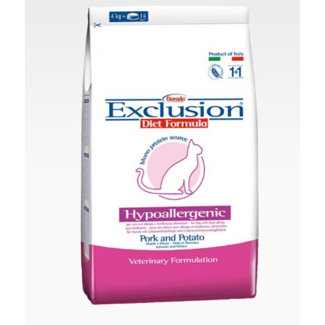 Exclusion Cat Hypoallergenic Adult Maiale e Patate  - Exclusion Cat Hypoallergenic Adult Maiale e Patate - Sacco Da 1,5 Kg