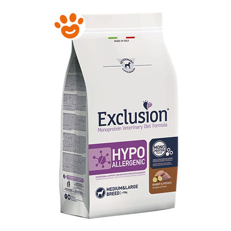 Exclusion Dog Hypoallergenic Adult Medium Large Breed Coniglio e Patate  - Exclusion Dog Hypoallergenic Adult Medium Large Breed Coniglio e Patate - Sacco Da 12 Kg, Any