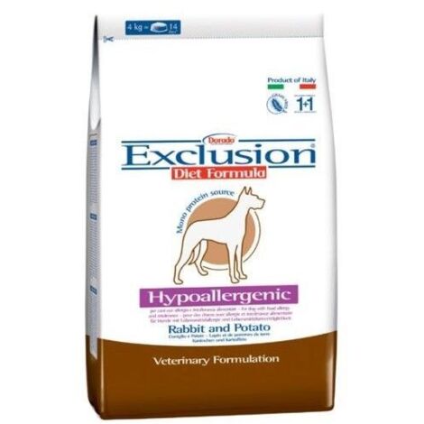 Exclusion Dog Hypoallergenic Adult Small Breeds Coniglio e Patate  - Exclusion Dog Hypoallergenic Adult Small Breeds Coniglio e Patate - Sacco Da 2 Kg