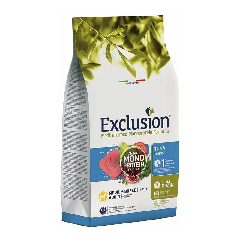 Exclusion - Cane Medium Adult Mediterraneo 3 kg Tonno