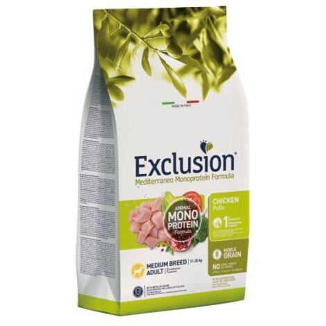 Exclusion Noble Mediterraneo Noble Grain Pollo Medium 12Kg