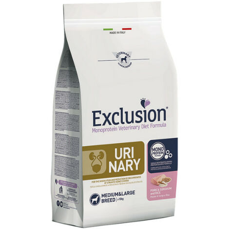 Exclusion Urinary per Cani Medium/Large con Maiale e Riso da 12 kg