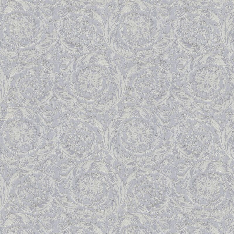 Exclusive luxury wallpaper wall Profhome 366924 non-woven wallpaper textured with ornaments shiny silver grey 7.035 m2 (75 ft2) - silver