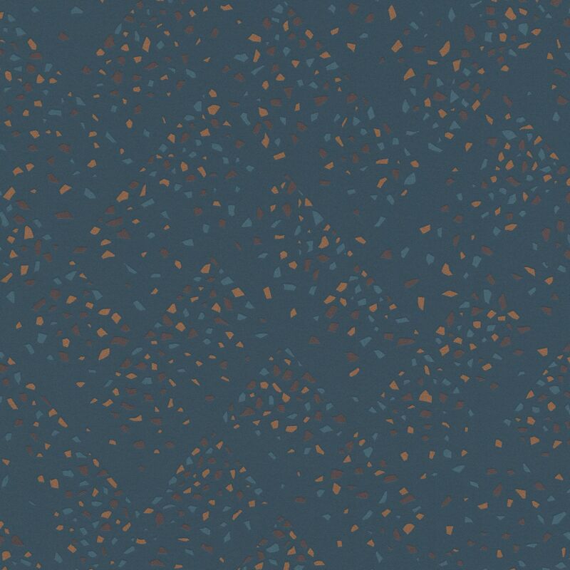Profhome - Exclusive Luxury Wallpaper Wall 373941 Non-woven Wallpaper Slightly Textured Speckled Shiny Blue Green Brown 5.33 M2 (57 Ft2)