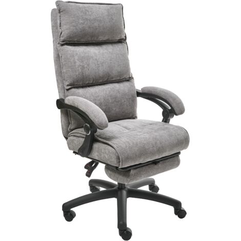 Executive Chair With Footrest EATON Chenille Grey