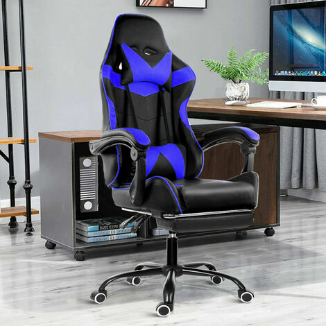 Executive Racing Gaming Chair Swivel Recliner Computer Office Chairs W/ Footrest