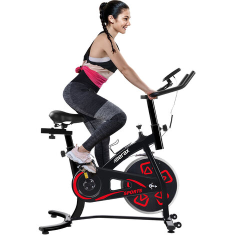 homcom exercise training bike indoor cycling bicycle trainer lcd monitor