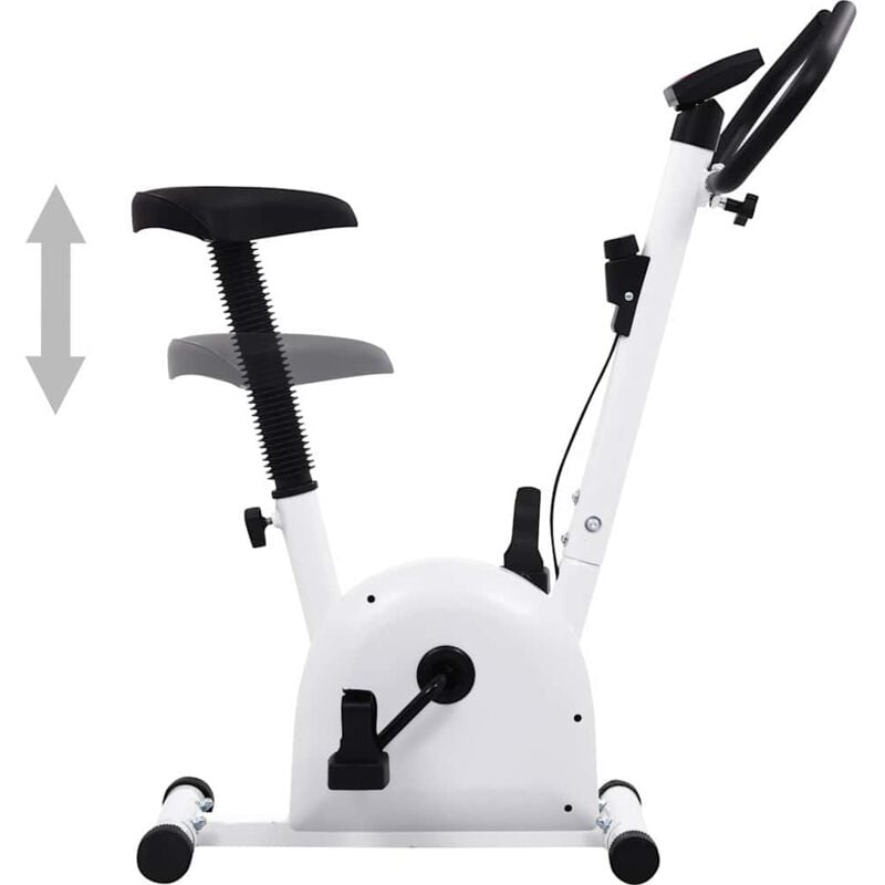 white exercise bike