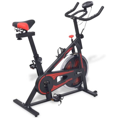 Exercise Training Bike with Pulse Sensors Black and Red vidaXL