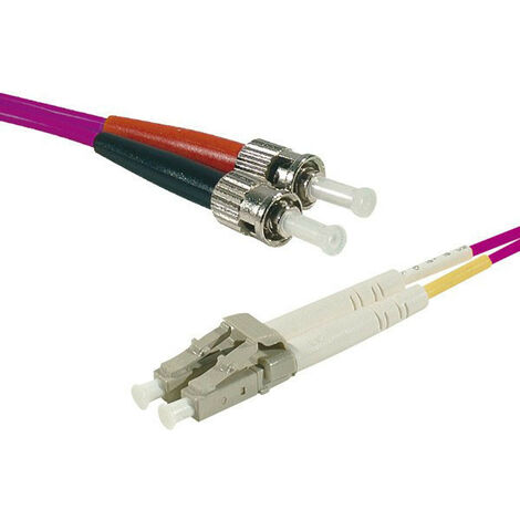 Cordon fibre optique jaune duplex SC-LC 9/125µ 1m 3M TELECOM POUYET