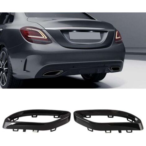 Exhaust pipe covers - 1 pair of black exhaust pipe covers for Mercedes Benz ABCE GLC CLS-Class W177 W247 W205 W213 X253 C257
