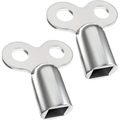 Exhaust valve key, silver, 2.62, 40.9 cm, 2 sturdy and stable radiator bleed keys, compatible with most radiators.