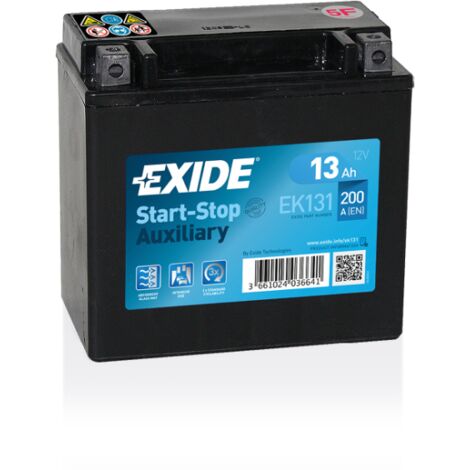 Exide – Batterie auxiliaire 12V AGM 12Ah 200A – Dimensions 150x90x145mm – Compatible systèmes Start-Stop – Performance fiable - EK131