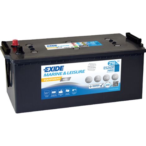 Exide – Batterie décharge lente 12V 210Ah – Gel ES2400 – Pour camions, tracteurs, systèmes solaires – Technologie de pointe