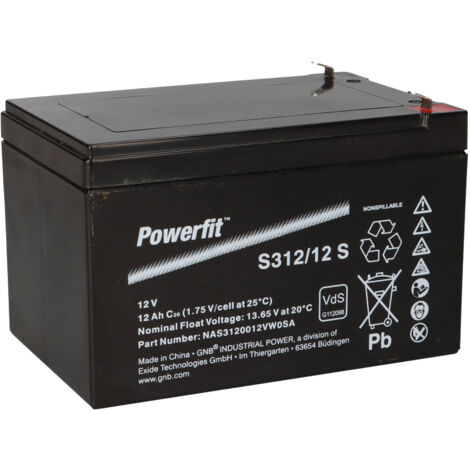 Exide Powerfit Bleiakku AGM 12V 12Ah S312/12 S