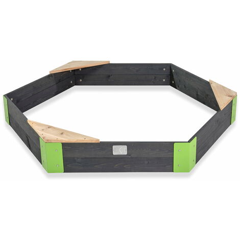EXIT Aksent bac à sable en bois hexagonal 160x140cm