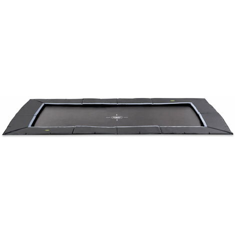 EXIT Dynamic ebenerdiges sports Trampolin 244x427cm - schwarz